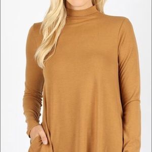 Long Sleeve Mock Neck Tunic